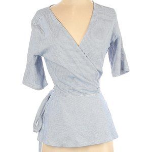 Loft Stripped Wrap Top